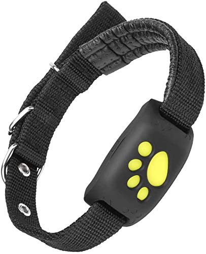 SANJ Pet GPS Tracker, Smart Dog Collar, Waterproof, Dustproof, Sh...