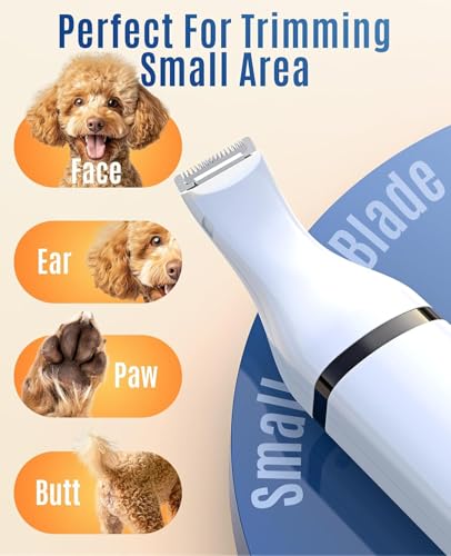 Image of oneisall Dog Nail Grinder and Paw Trimmer Kit 2 in 1 Low Noise Rechargeable Electric Pet Nail Grinder with 2 LED Lights and Cordless Dog Grooming Clippers with Double Blades