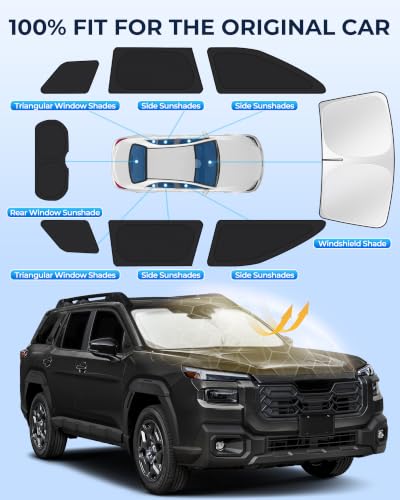 Image of Car Window Shades for Subaru Outback 2026-2027,8pcs Privacy Sun Shade Set