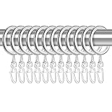 【Größe】Vorhang Ring Innendurchmesser ist 30mm/ 1,18 Zoll, passt für weniger als 27 mm/ 1,1 Zoll Gardinenstangen, beachten Sie bitte die Größe, wenn Sie es kaufen; Und der Vorhanghaken aus Kunststoff ist 2,8 cm hoch und 1,2 cm breit, langlebig und rostbeständig.