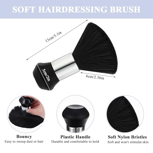 3 Stück Friseur Bürste, Nackenpinsel Set, Soft Friseurbürste, Friseur Pinsel, Friseur Haarpinse, Soft Barbierbürst für Friseursalon Haarreinigung