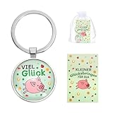 EINZIGARTIGES DESIGN: Unser Schlüsselanhänger ist ein Unikat mit Glücksmotiven wie Glücksschwein, Kleeblatt, Siebenstern-Marienkäfer und Hufeisen. Machen Sie Ihren Segen lebendiger und kraftvoller. Es kann Glück, Gesellschaft und Ermutigung für Ihre Lieben bringen.