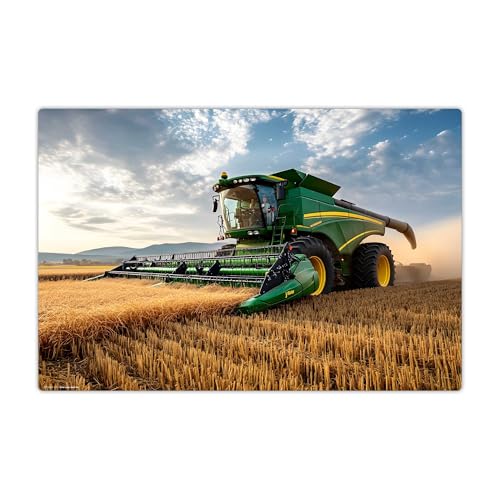 Schreibtischunterlage abwischbar für Kinder – Mähdrescher...