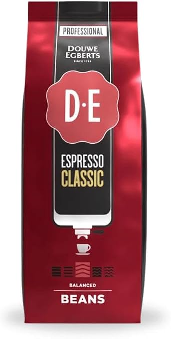 Douwe Egberts Espresso Classic Whole Coffee Beans 1 kg   Full Bodied Arabica & Robusta Blend with Cocoa & Dark Caramel Notes