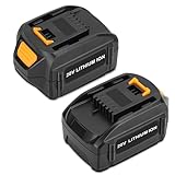 KUNLUN 20V 5.5Ah 2 Packs Battery Compatible for Worx 20-Volt Battery WA3575 WA3578 WA3520 WA3525 WA3012 WG151s WG155s WG251s WG255s WG540s WG545s WG890 WG891 20Volt Power Tools