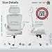 TRALT Ergonomic Office Chair - Desk Chair with Adjustable Headrest Lumbar Support Computer Chair - Mesh Comfy Chair with Flip-up Armrests - Gaming Chairs for Adults Home Office (Leather, White)