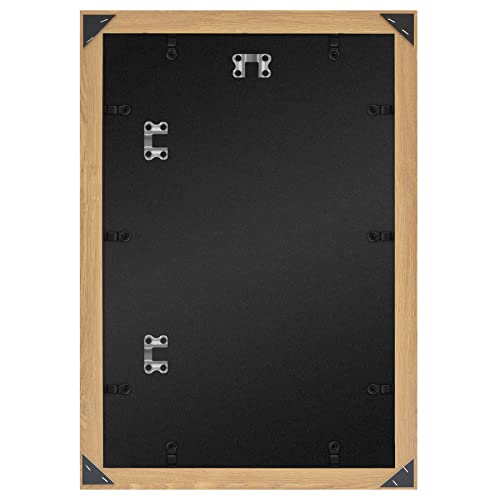 Americanflat 12x18 Poster Frame with Polished Plexiglass - Wide Picture Frames Made of Engineered Wood for Vertical or Horizontal Wall Display - Epic Collection - Dark Oak