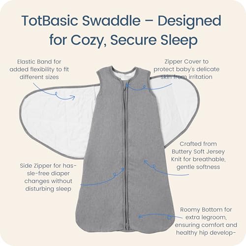 Image of Newborns Swaddle Sleep Sack 0-3 Months, 1.0 TOG Baby Blanket for Newborns, Soft Sleeping Bag for Infants