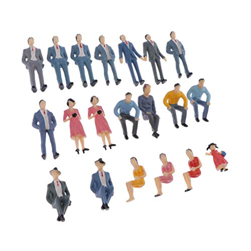 sharprepublic 20 PCS Figure Dipinte del Modello della Gente della Costruzione di Scala di G