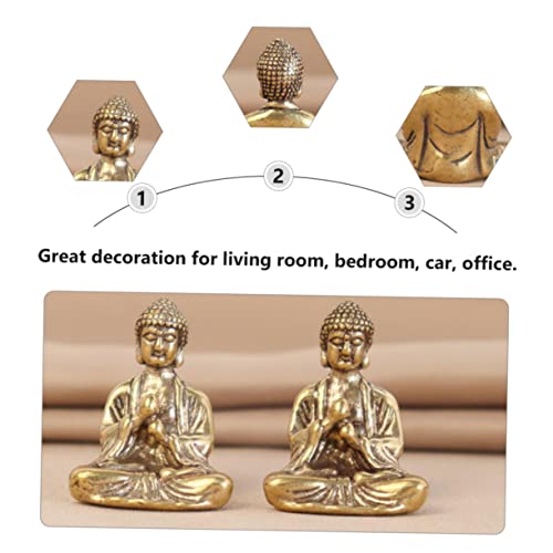 Conjunto de 12 Pequeñas Estatuas de Buda en Metal miniatura 2