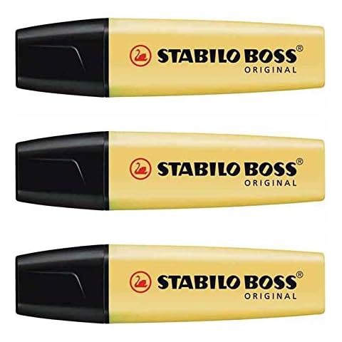 STABILO Boss Originales Pastel - Lote de 3 subrayadores amarillo Cover