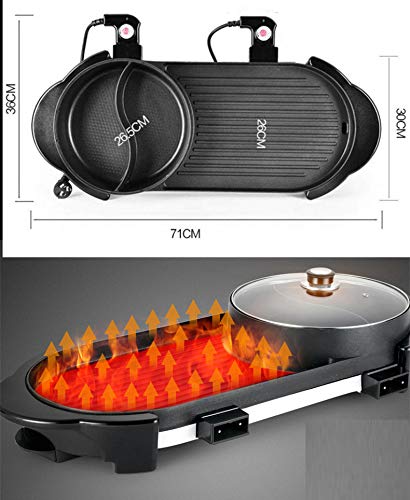 BBQ - Barbacoa eléctrica coreana y olla caliente 1500W miniatura 7