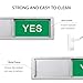 Yes/No Slider Sign,Slider Indicator Tells Whether Yes or No, Indicator for Mailboxes, Offices, Homes-7'' x 2'' - Silver