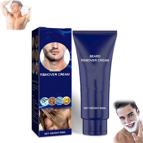 Crema depilatoria permanente para hombres, crema depilatoria sin dolor para hombres, crema removedora de bigote para cara, axilas, piernas, pecho, brazos (2)