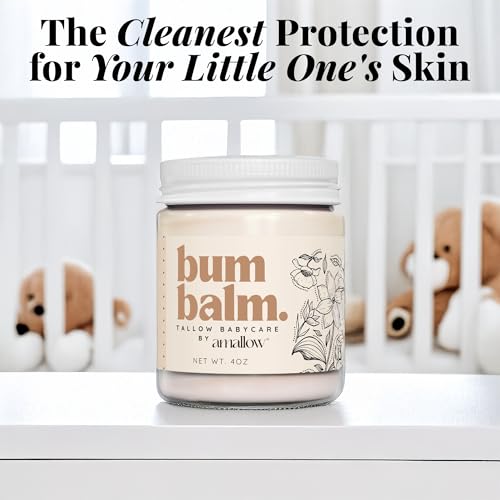 Amallow Baby Bum Balm - Organic Diaper Area Cream for Sensitive, Rash-Prone Skin - Petroleum & Fragrance-Free - Gentle Moisturizing Balm - 4 oz - Image 6