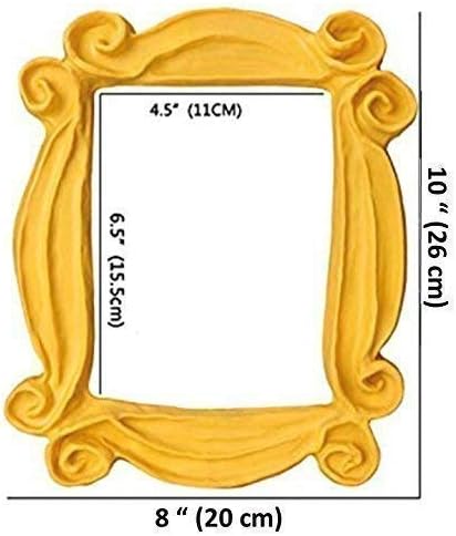 Handmade with Love by Fatima. Yellow Frame and a cute Keychain. Frame peephole door. This is a handmade replica. Great present for your Friends.