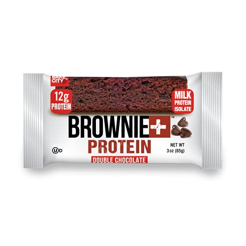 Bake City - Protein Brownie Plus - 12g Whey Protein Isolate, Kosher, Natural Flavors, 3oz - Double Chocolate (Pack of 16)
