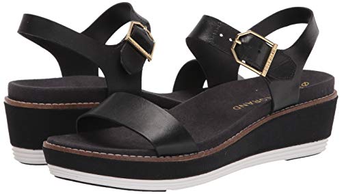 Cole Haan Women's Originalgrand Flatform Sandal, Black Leather/Nylon Wedge, 8.5 #TOP6