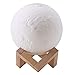 Price comparison product image Prenine 880ML USB Air Humidifier 3D Moon Lamp 2-Mode Diffuser Aroma Essential Oil Color Change Night Cool Mist Purifier with Wooden Holder