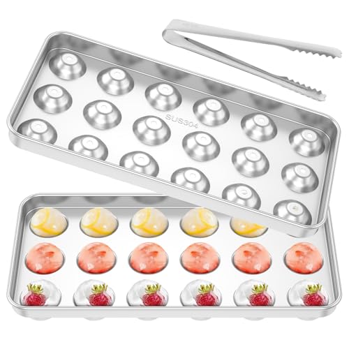 Molde para bolas de hielo redondas de acero inoxidable miniatura 1