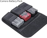 Batterie caméra pour boîtier avec porte-cartes pour Lp-e6/ En-el15/ Np-fw50/ Np-f550/ AA Batterie et carte mémoire Sacs à caméra étanches pour DSLR Caméras