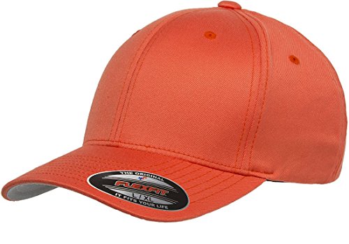 Image of 6277 Flexfit Wooly Combed Twill Cap - Small/Medium (Orange) (US)