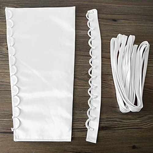 Ci-One Satin Corset Kits Zipper Replacement Wedding Gown Back Lace Webbing Diy Craft Wedding Dress Accessories Materials Set White, 22 In #TOP1