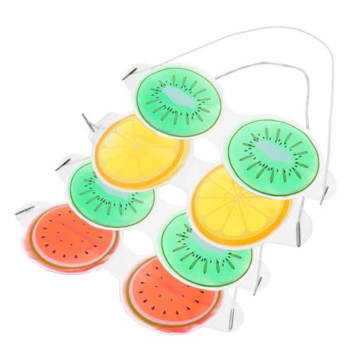 OFFIGAM 4 De Gel Para Ojos Con Forma De Fruta Para Con Forma De Fruta Para Proteger Los Ojos De Pvc