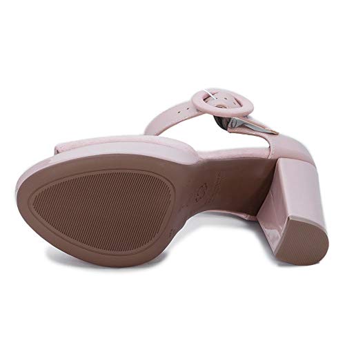 SANDÁLIA FEMININA BEBECÊ SALTO ALTO REF: 8411814 CAMURÇA-VERNIZ