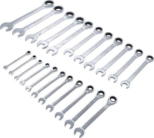 BGS DIY 30009 Ratchet Ring Spanner Set SW 6-32 mm 22-Piece