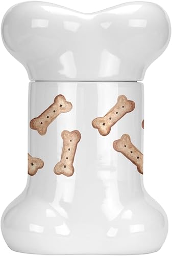 Miniatura 4 de Caroline's Treasures CK2292BSTJ Husky siberiano #2 - Tarro de golosinas en forma de hueso para perros con tapa para galletas y galletas, color blanco