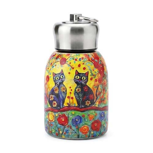 Botella isotérmica Seaboo con diseño de gato y aislamiento de doble pared 2