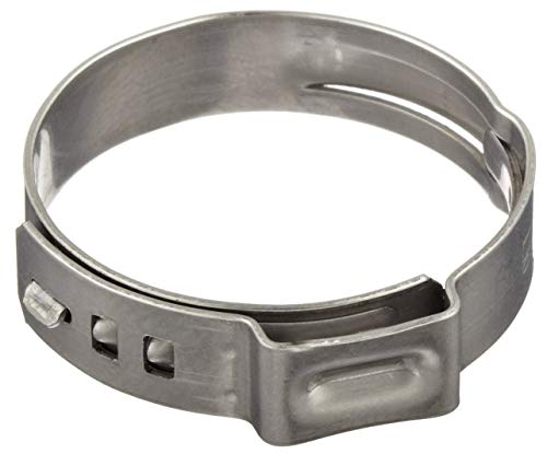 Oetiker Stepless Oetiker 16700017 Stepless Ear Clamp, One Ear, 7 mm Band Width, Clamp ID Range 14.5 mm (Closed) - 17 mm (Open) (Pack of 25)
