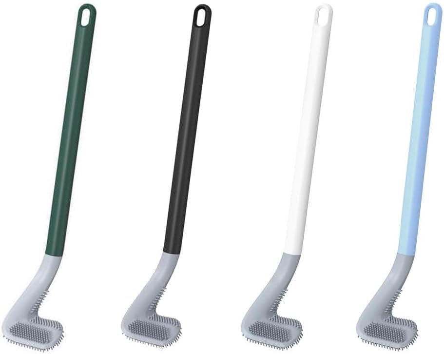 Brosse WC Silicone Incurvée PARENCE - Nettoyage Hygiénique, Accroche Murale, 40cm - Salle De Bain