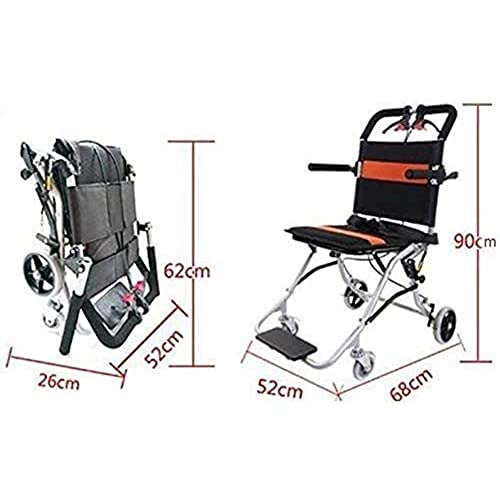 Ztimi Sports Wheelchair Self Propelled，Aluminium Self-Propelled Wheelchair In Black, 36Cm Seat Width, Lightweight Folding Attendant Propelled Wheelchair With Handbrakes, Only Weight 6.9Kg #TOP4