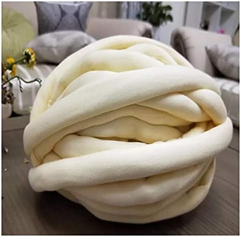 LHSJYG Giant Yarn,Thick Yarn Thick Chunky Yarn For Hand Knitting Super Bulky Crochet Soft Big Cotton Polyester DIY Arm Knitting Spinning Yarn For Blanket (Color : Dark grey)
