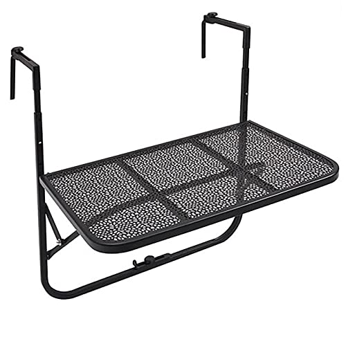 Table pliante suspendue de balustrade réglable et étagère extérieure - 2