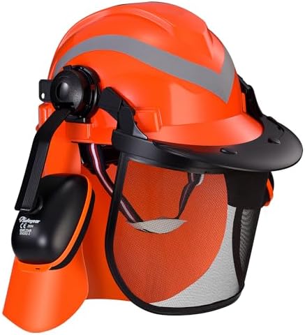 Casco de Seguridad SAFEYEAR Pro Forestal con Orejeras Ajustables,...