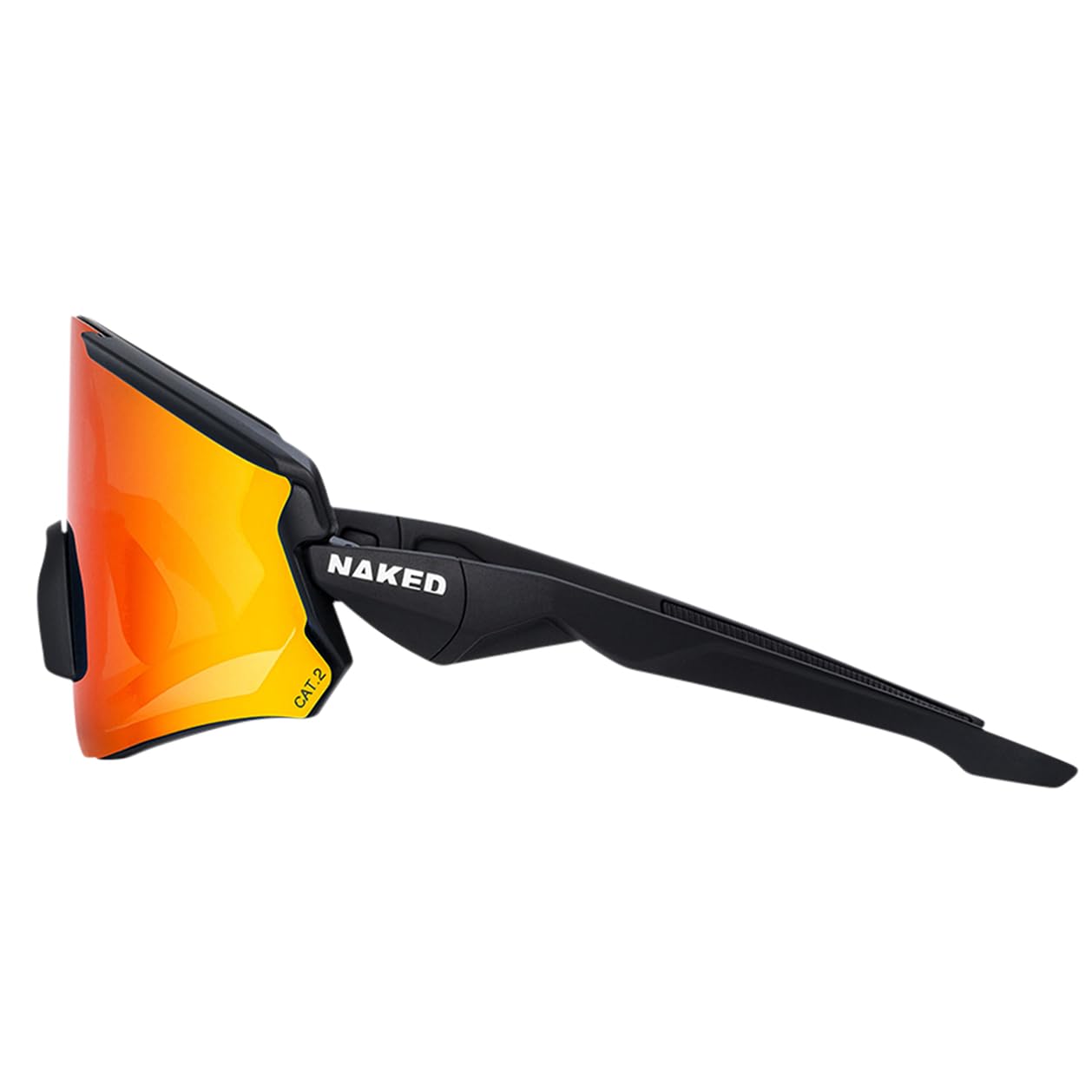 NAKED Optics FALCON - Occhiali sportivi per uomo e donna, occhiali da sole sportivi con protezione UV, fascia magnetica e lenti intercambiabili
