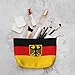 KINGUYSE Flag German Coat of Arms Cosmetic Bags Women Makeup Bag Travel Storage Pouch Corduroy Purse Portable Toiletry Bag Large Capacity Organizer for Bride Bridesmaid Gifts