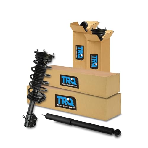 Image of TRQ Front and Rear Complete Strut Assembly & Shock Absorber Kit Complete Strut & Coil Spring Assembly Compatible with 2007-2010 Ford Edge Lincoln MKX