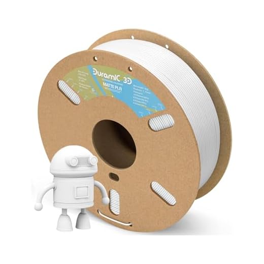 DURAMIC 3D Matte PLA Filament 1.75mm White, 1kg Cardboard Spool Matte Finish 3D Printer Filament PLA 1.75mm Dimensional Accuracy 99% +/- 0.03 mm, Printing with FDM 3D Printer, Easy to Remove Support