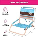Roxy Low Beach Chair – Lounge Chair Outdoor, Lightweight, Folding, and Portable Seating – Beach Days, Pool Lounge Chairs, Camp Chair, Lawn Chairs, Concerts, Sporting Events or Sun Tanning Chair - Image 3