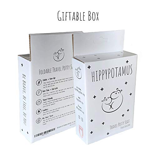 Hippypotamus Travel Potty Seat For Toddler - Pink Unicorn - Folding Potty Training Seat - Portable Toilet Seat Cover For Baby & Kids #TOP6