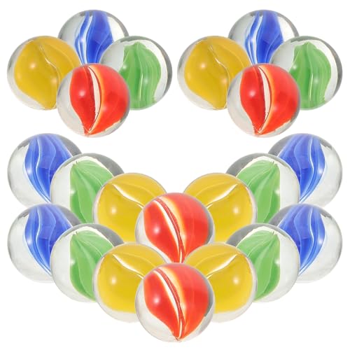 ORFOFE 200Pcs Decorative Glass Marbles for Garden Marble Ornaments for Butterfly Feeders Vases and Play Marbles