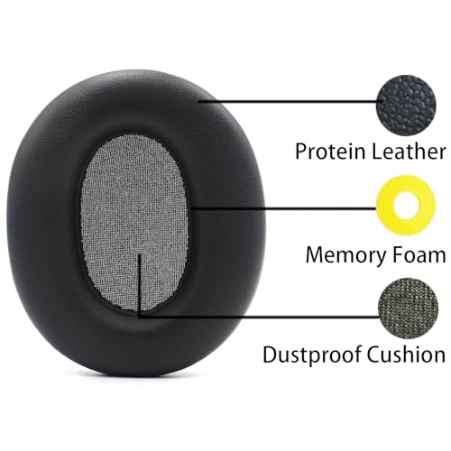 Repuestos de almohadillas para audífonos Edifier W820NB - Negro | Mejora comodidad, durabilidad y aislamiento de sonido miniatura 4
