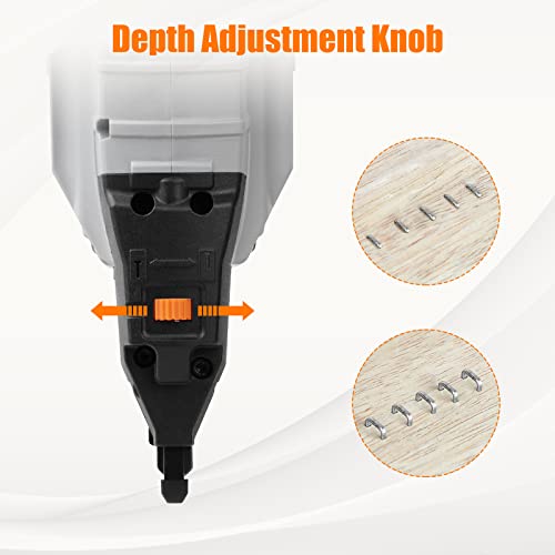 Worksite Cordless Brad Nailer, 18 Gauge 2 In 1 Cordless Nail Gun/Staple Gun With 2.0A Battery, Fast Charger, Led Light For Upholstery, Carpentry And Woodworking Projects #TOP2