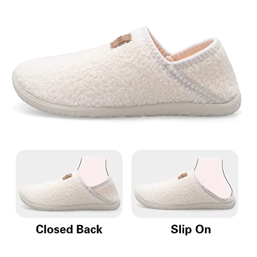 Image of Spesoul Fuzzy House Slippers for Women Men Indoor Closed Back Lightweight Cozy Faux Furry Lining Barefoot House Shoes Slipper Socks for Bedroom Home Office Yoga Outdoor Walking Shoes