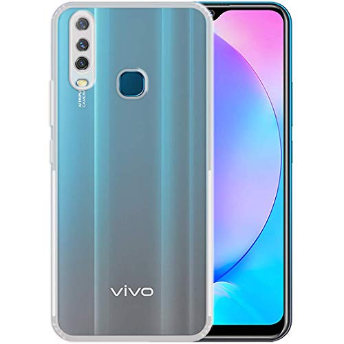 Image of Case Creation Back Cover vivo y19 Imported 0.3mm Crystal Clear totu Silicone Transparent Flexible Soft Corner Protection with TPU Slim Back Cover case Color Variation Cover for vivo y19 - Transparent