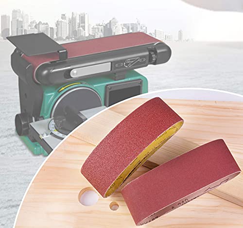 20 PCS Sanding Belts 3x21Inch Aluminum Oxide Belt Sander Sanding Belts 40/60/80/120/150/240/400 Assorted Grits Sanding Belts for Belt Sander